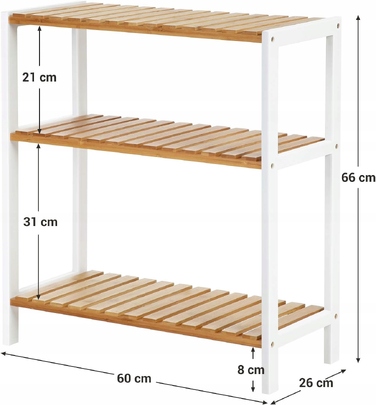 Полічка для взуття Songmics, 70 x 55 x 26 см, відтінки коричневого