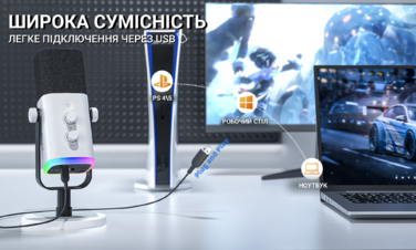 USB мікрофон Fifine AM8W