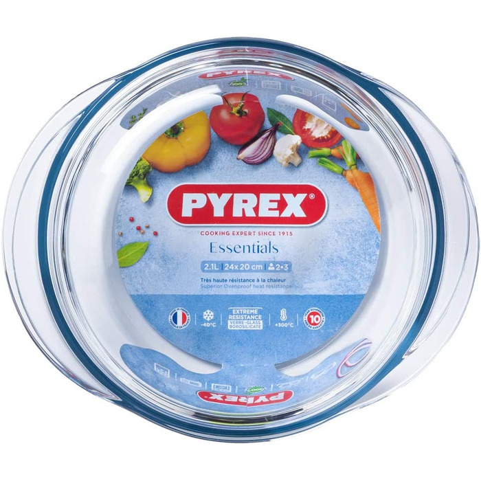 Набір жароміцних сковорідок Pyrex з боросилікатного скла, 3 предмети
