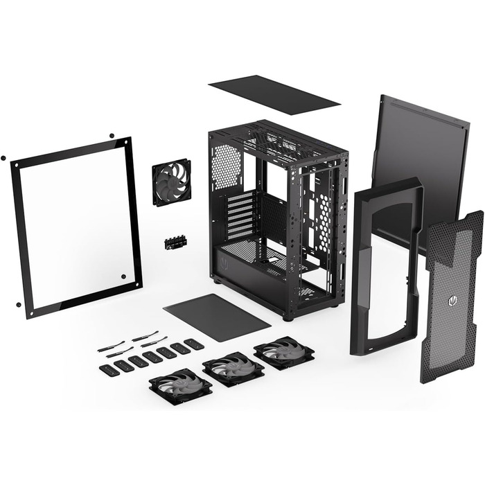 Комп'ютерний корпус ENDORFY Regnum 400 ARGB з 4 вентиляторами 120 мм ARGB, скляна бокова панель, просторий, високий повітряний потік, EY2A009