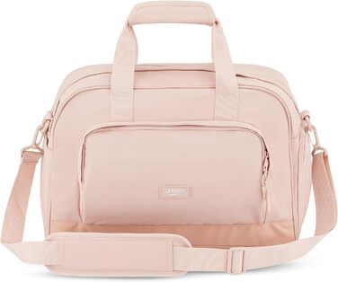 Larkson Weekender Finja Medium для жінок і чоловіків, рожева – стильна дорожня сумка ручна поклажа з відділенням для взуття, з переробленого PET, водовідштовхувальна