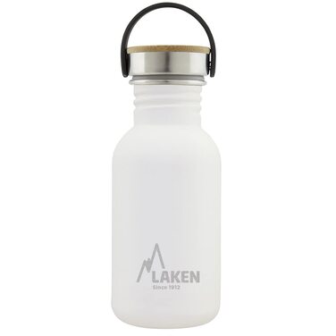 Спортивна пляшка для води Laken BSB100 з гвинтовою кришкою, 500 мл, біла