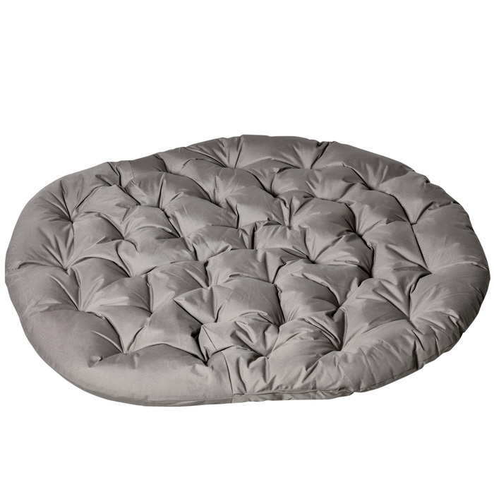 Крісло Outsunny Papasan Садове крісло 2 кошики Подушка Овальне крісло для відпочинку Складний балкон Тераса Пісок Коричневий Сталь 118x75x139см