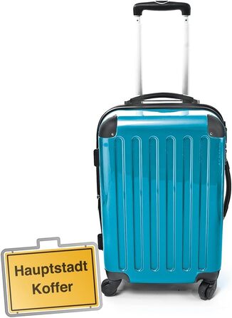 Набір валіз HAUPTSTADTKOFFER Alex із жорстким глянцевим корпусом (S, M, L), 235 л, синьо-жовтий