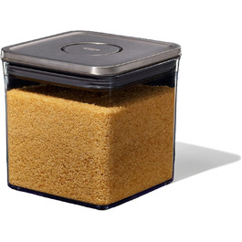 OXO SteeL контейнер для зберігання продуктів, 2,6 л, квадратний, з кришкою, герметичний, сталь