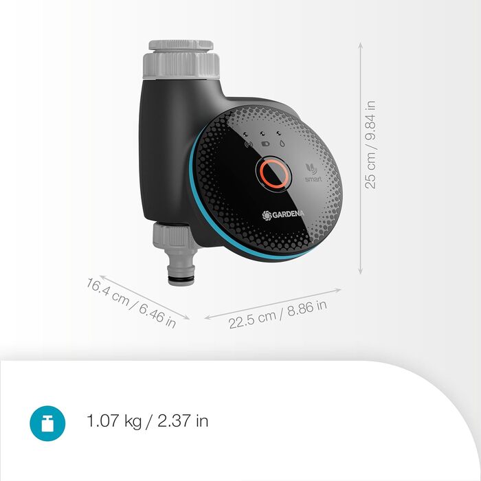 Gardena Smart Water Control 19033-20: Система автоматичного поливу з датчиком та шлюзом для розумного дому