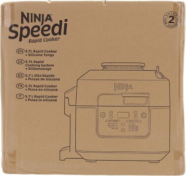 Мультиварка Ninja Speedi 5,7 л, 10-в-1, аерофритюрниця, повільне приготування, гриль, випічка, чорна та мідна ON400EUCP