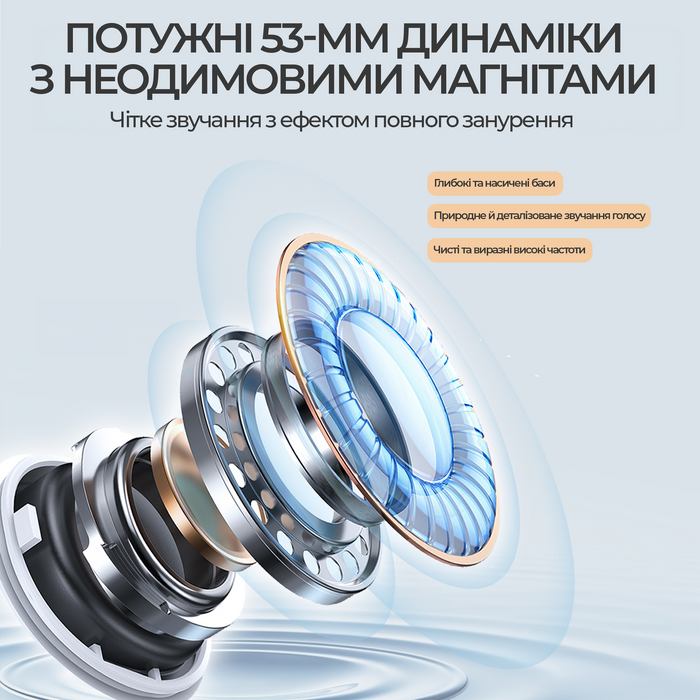 Бездротова ігрова гарнітура Ajazz AHM10 Max White (AHM10-MAX-W)