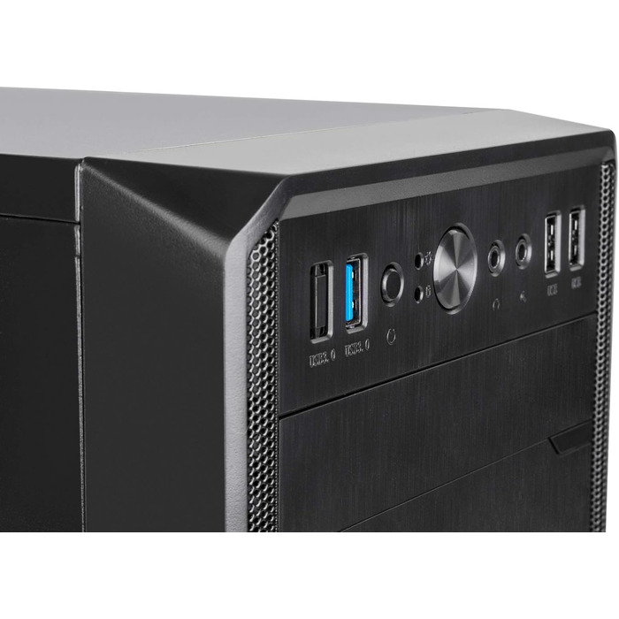 Корпус для ПК NOX Lite030 Midi-Tower, 500 Вт, чорний, Micro-ATX/Mini-ITX, для дому та офісу