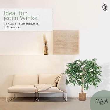 Штучний бамбук для декору, 105x70 см, пластиковий, кімнатна рослина Maia Shop