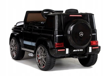 Дитячий електромобіль Mercedes G63 AMG з шкіряним сидінням та пультом керування, чорний