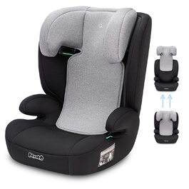 Дитяче автокрісло Booboo Safety Oslo без Isofix, i-Size 100-150 см, з підголівником, від 3 років, чорний/сірий