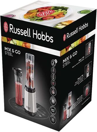 Блендер стаціонарний Russell Hobbs з функцією смузі-мейкера 23470-56, 600 мл (23500 об/хв, BPA-free, нержавіюча сталь)