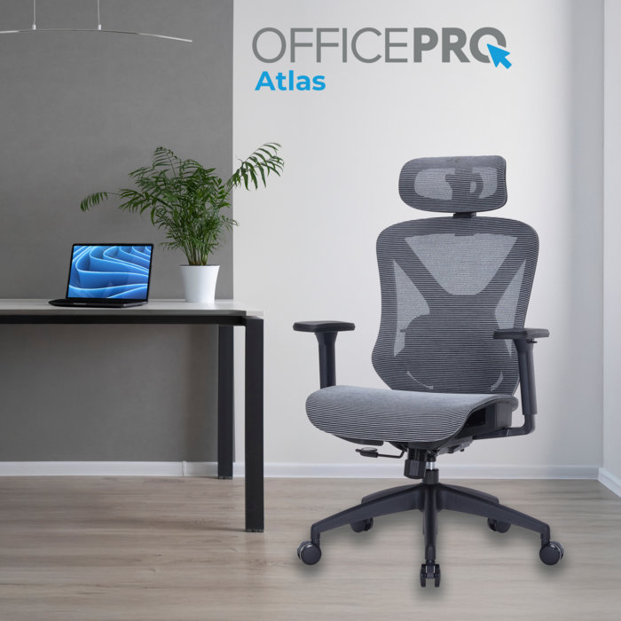 Крісло офісне Officepro Atlas OC630-B-DG-DG