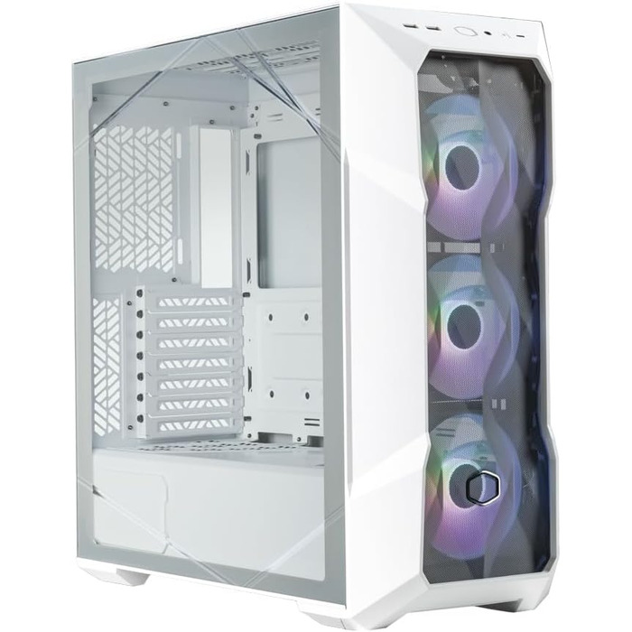 Корпус Cooler Master MasterBox TD500 Mesh V2 білий, E-ATX, мід-тауер, 3x120 мм ARGB вентилятори, знімна кришка, бічна панель із загартованого скла, USB Type-C 10 Гбіт/с