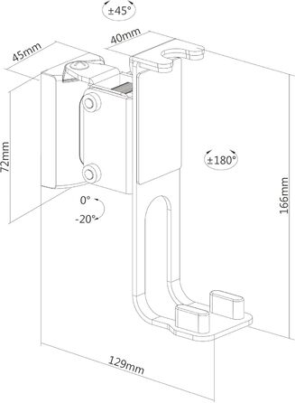 Підставка для SONOS ONE/Play:1 Conecto CC50596-2 (2 шт.) - білий, з кабельною організацією, 71.6 см, до 3 кг