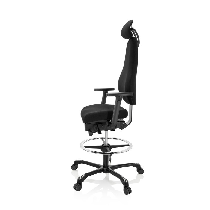 Робоче крісло / стільниця стілець RESISTIO WORK тканина чорний hjh OFFICE