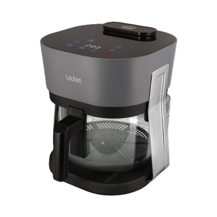Аерофритюрниця Lauben Glass&Steam 4500BG зі скляним кошиком та функцією пари, 8 програм, 4.5л