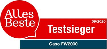 Електрична м’ясорубка Caso FW2000, 2000 Вт, алюмінієвий корпус, насадки для фаршу та печива, срібляста