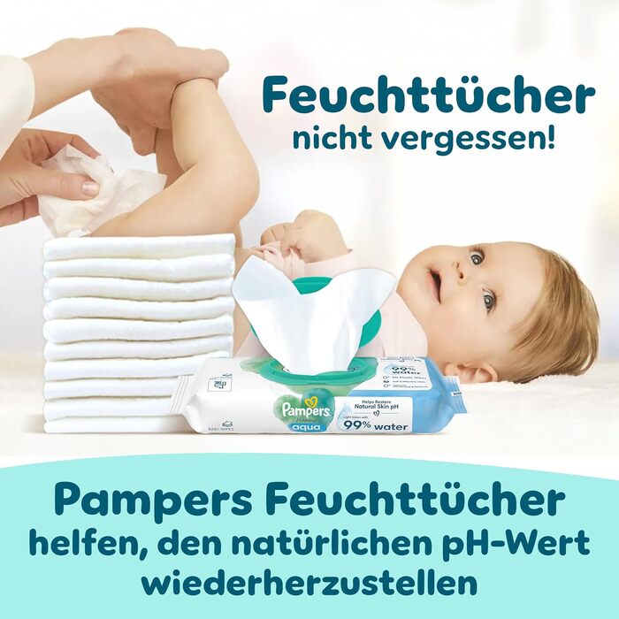 Підгузки Pampers Premium Protection розмір 2 (4-8 кг), 74 шт, подвійний захист від протікань