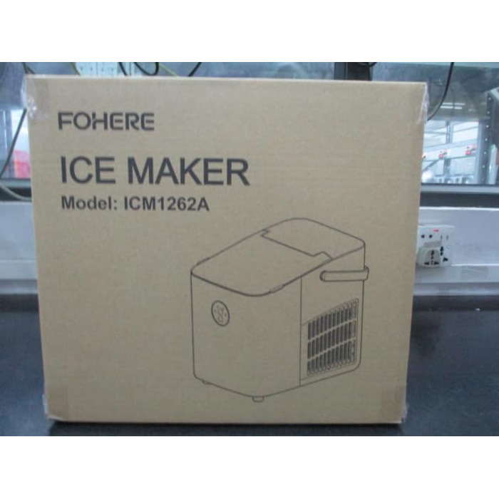 Льодогенератор FOHERE 14 кг/24 год, 2 розміри льоду, самочищення, ручка, совок, кошик, для дому, офісу, вечірок, автофургона