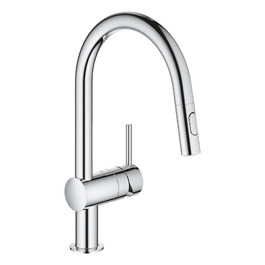 Змішувач кухонний GROHE Minta з висувним душем, 2 режими, поворотний 360°, економія води, хром (32321002)