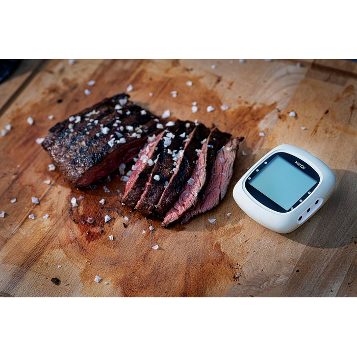 HerQs EasyBBQ Pro – цифровий бездротовий термометр для м'яса з Bluetooth, термощупом і мобільним додатком, для духовки, гриля, сковороди, аерофритюрниці