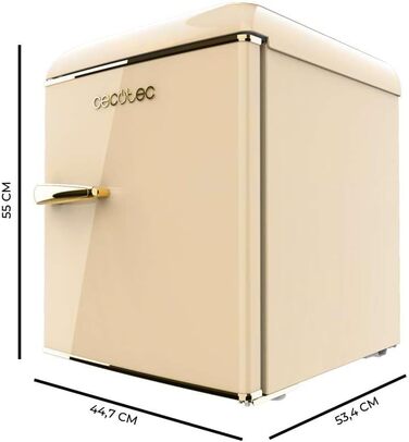 Холодильник Cecotec Bolero CoolMarket TT Origin 45L - Ретро, Бежевий, 45л, Клас E