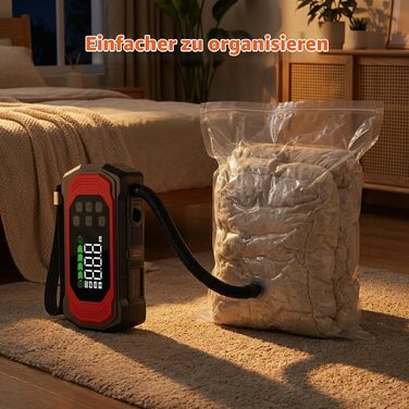 Пусковий пристрій (бустер) 9000A з компресором 150 PSI, 9-в-1 Powerbank для авто (бензин та дизель до 14л), 12V Jump Starter з електричним насосом та швидкою зарядкою 30W