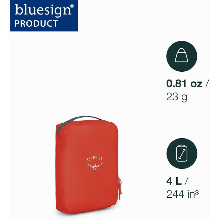 Органайзер для одягу Osprey Ultralight Pack Cube, середній (4L), Mars Orange