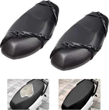 Універсальний водонепроникний чохол на сидіння для мотоцикла та скутера, чорний, 2 шт., зимовий теплий, літній охолоджуючий