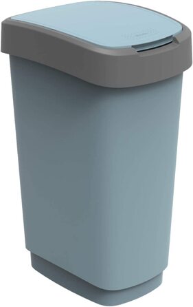 Сміттєвий бак Rotho Twist 50 л з кришкою, синій, перероблений пластик, BPA-free