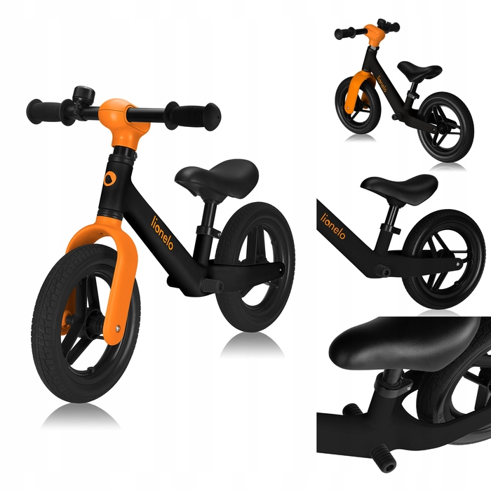Легкий біговель для дітей з регулюванням Lionelo LO-TONI BLACK ORANGE