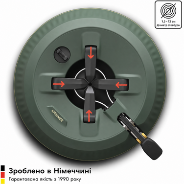 Підставка для ялинки KRINNER X-260 з педаллю та баком 3,5 л, для дерева до 2,6 м, Німеччина