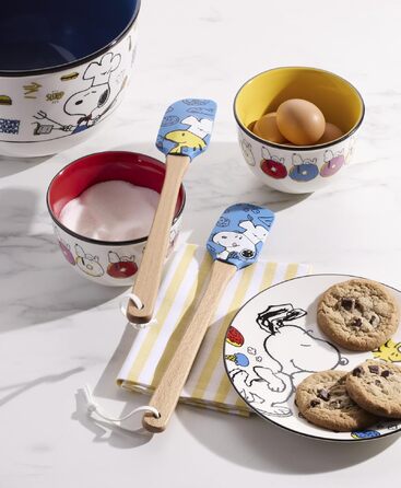 Набір кухонного посуду Lenox Chef Snoopy: чайник та міні-миски з нержавіючої сталі, багатоколірний