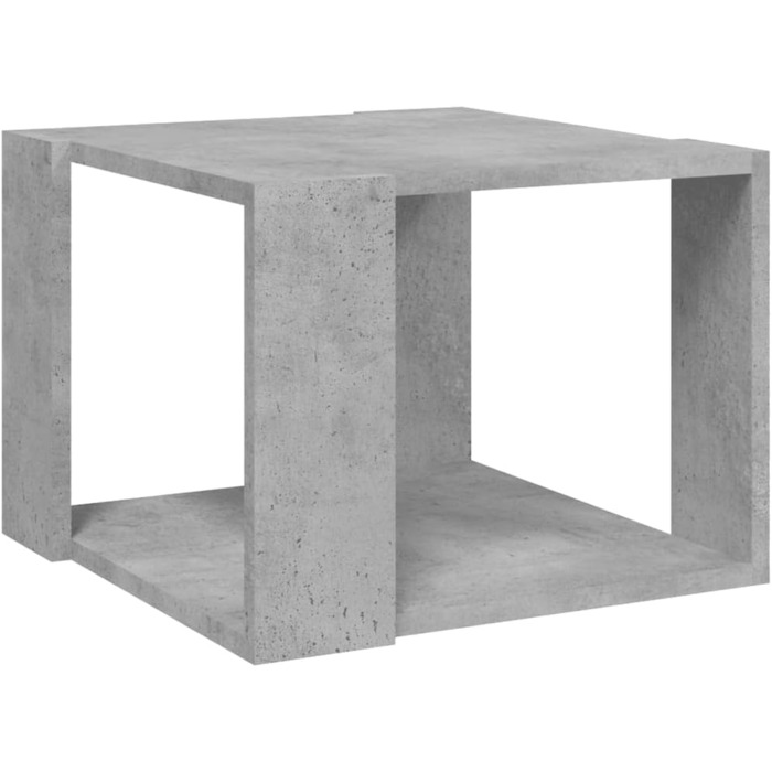 Журнальний стіл vidaXL, бетонно-сірий, 40x40x30 см, ДСП, для вітальні