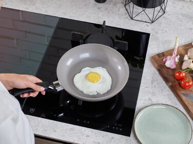 Набір сковорідок Fissler Ceratal Comfort & Classic (4 предмети), керамічне антипригарне покриття, для індукційних плит, 24 та 28 см, з 2 скляними кришками, сірий