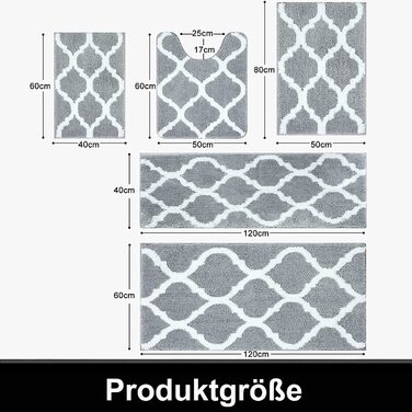 Гумовий килимок для ванної Homaxy, мікрофібра, 40x60 см, сірий, нековзкий, м'який, машинне прання