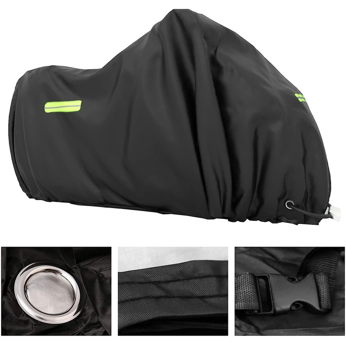 Водонепроникний чохол для мотоцикла XXXL, захисна накидка для Harley-Davidson, Kawasaki, Suzuki, Honda, 265x105x133 см, для вулиці, зима