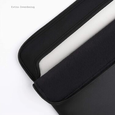 Захисний чохол-папка Comfyable Slim з екошкіри для MacBook Air та MacBook Pro 13/13.3/14 дюймів (M1, M2, M3, M4, M5, 2021-2026), чорний