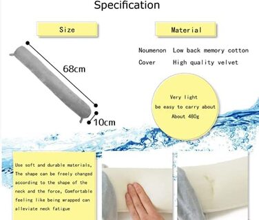 Подорожня подушка Hxcxrst із піноматеріалу Memory Foam, ортопедична подушка для підтримки шиї, підборіддя, талії та ніг, регульована, сіра, для дому, літака, автобуса, поїзда