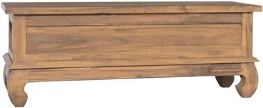 ТВ-тумба з масиву тика в колоніальному стилі vidaXL, 110x35x40 см, з 2 шухлядами, коричнева, низька тумба для телевізора, комод, меблі для вітальні