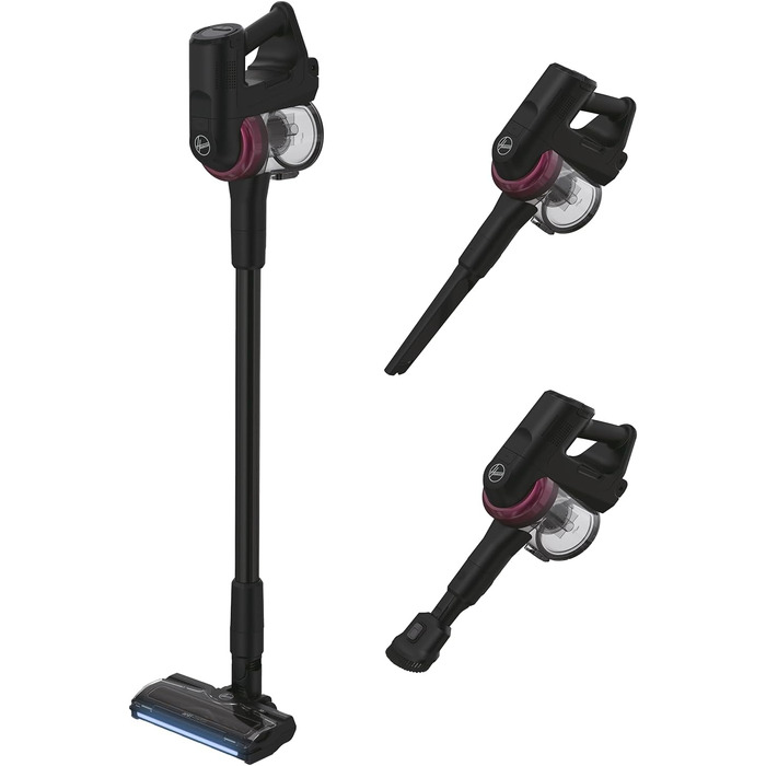 Акумуляторний пилосос Hoover 360° з LED, бездротовий для всіх типів підлоги, насадка Anti-Twist проти намотування волосся, 1200 POWERTIME, модель HF410H