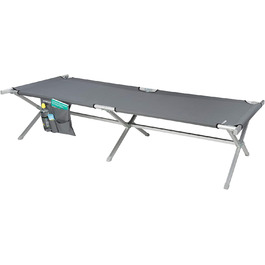 Розкладне алюмінієве кемпінгове ліжко BERGER XXL, 210x93x48 см, до 120 кг