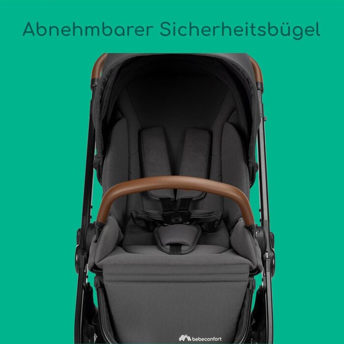 Дитяча коляска Bebeconfort Luvia Trio 3-в-1, 0-4 роки, до 22 кг, i-Size, компактна, сірий