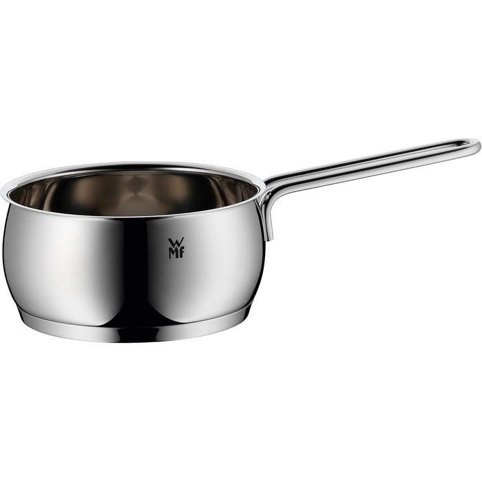 Каструля WMF Quality One 16 см без кришки, 1,7 л, молочний та макаронний сотейник з полірованої нержавіючої сталі Cromargan, для індукції, без покриття