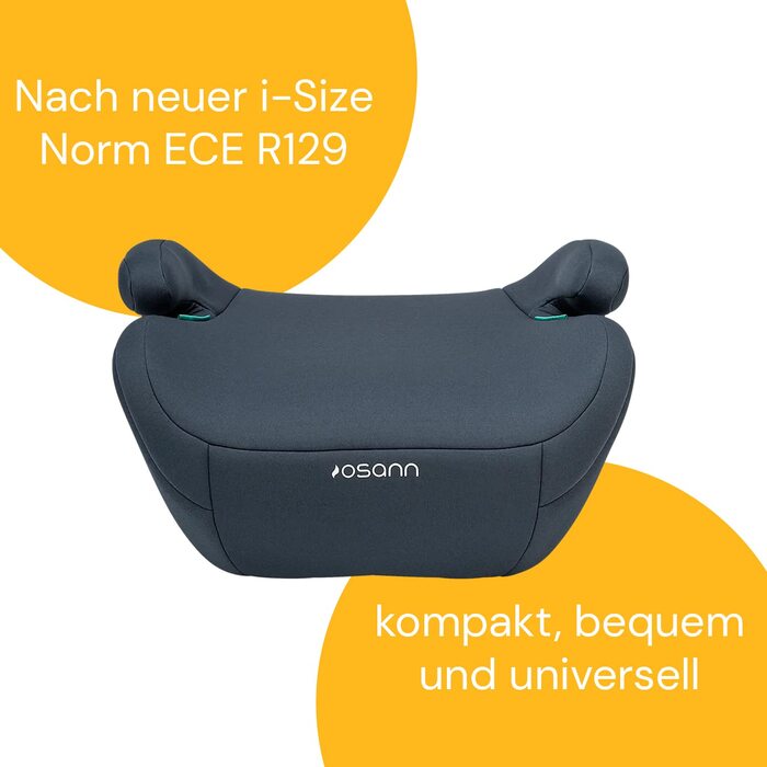 Дитяча автопідставка Osann Up i-Size, 125-150 см, 15-36 кг, без Isofix, сіра