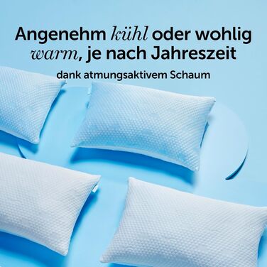 Подушка з ефектом пам'яті Cloudpillo Memory Foam - комплект преміум, регульована висота, 40x80 см, ергономічна та гіпоалергенна