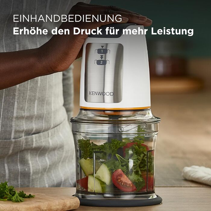 Блендер Kenwood Easy Chop CHP61.100WH – міні-подрібнювач, електричний, білий, 500 Вт, 0,5 л