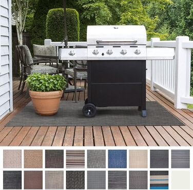 Захисний килимок для гриля Floordirekt Grillmatte (180x180 см, Генуя) під газовий та вугільний гриль для саду та тераси